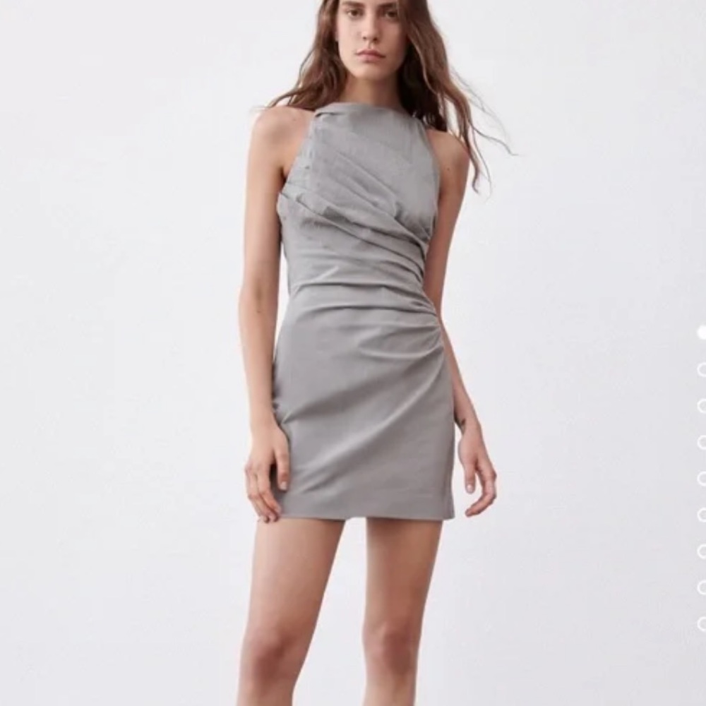 Zara Draped Linen Dress
